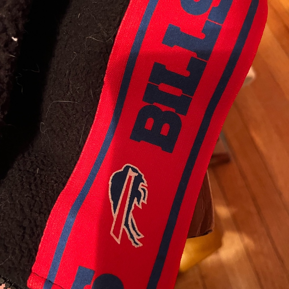 Sherpa Jersey full zip Buffalo Bills hoodie sweater Black NWT - Picture 5 of 8